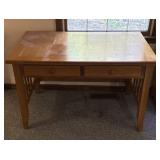Mission Style Wooden Desk with Drawers
