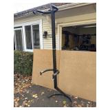 81" T Black Metal Rack with Hooks