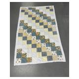 Handmade Patchwork Quilt with Sunflower Design