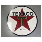 Texaco round metal sign