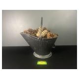 Coal Bucket of Pinecones