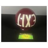 Antique Red Glass Exit Globe Light