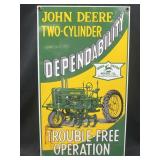 John Deer metal sign