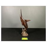 Wood Carved Sword Fish Statue