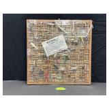 Cork Board With Fishing Lures