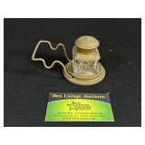 Art Olde Brass & Glass Inkwell