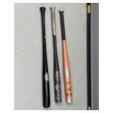 Louisville Wooden Bat & 2 Metal Bats