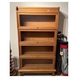 Oak Barrister-Style Bookcase- 4 Stack