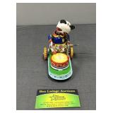 Vintage Tin Wind Up Drummer Panda