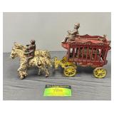 Antique Kenton Cast Iron Overland Circus Wagon