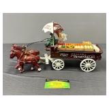 Cast Iron Fresh Fruit & Vegetables Wagon