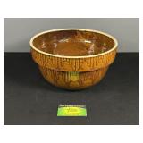 Large Brow Picket Fence Pattern Stoneware Mixing