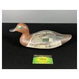 Signed Wooden Duck Decoy