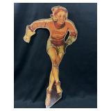 Veedol ice skater cardboard sign