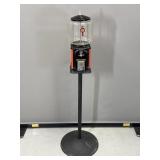 Vintage Gumball Machine on Stand - Crack in Glass