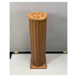 Fluted Wooden Pedestal Stand