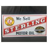 Sterling Oils metal sign