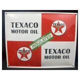 Texaco Motor Oil metal sign