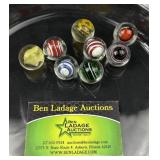 Ribbon, Bullseyes, Latticino, & Spiral Marbles