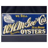 Seal Brand Baltimore Oysters metal sign