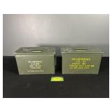 2 Metal Ammo Boxes