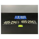 1930s Illinois License Plates and 1940 Ohio Plate