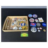 Political Pins Theodore Roosevelt, Ronald Regan,