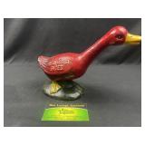 Cast Iron Red Goose Shoes Bank