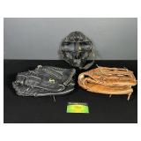 Baseball Gloves and Catcher Mask