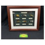 Framed English Salmon Flies Display