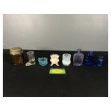 Colored Glass Toothpick Holder, Bottles, and More