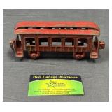 Cast Iron Red Trolley Toy