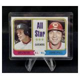 1974 Topps All-Star Catchers C. Fisk & J. Bench