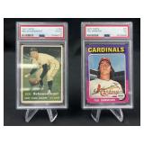 R. Schoedienst & T. Simmons PSA Graded Baseball