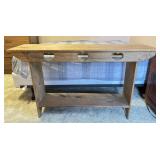 Wooden Console Table with Hearts