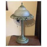 Decorative Brass & Glass Table Lamp