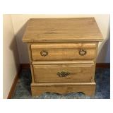 2 Wooden 2-Drawer Nightstand