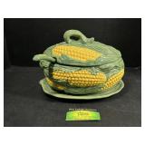 Ceramic Corn-Themed Soup Tureen Set