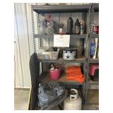 Metal Shelf with contents