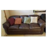 Brown Leather Sofa - Leather Like