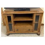 Oak Entertainment Stand with Storage