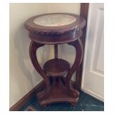 Stone Top Accent Pedestal Table