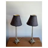 2 Decorative Table Lamps w/ Shades