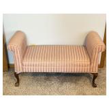 Queen Anne Style Upholstered Bench