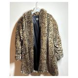 Monterey Leopard/Cheetah faux Fur Coat-Size Large