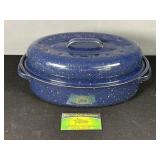 Blue Graniteware Roaster