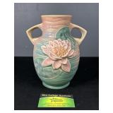 Roseville Pottery Water Lily Vase - 77-8"