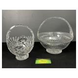 Clear glass wedding baskets