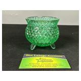 Seafoam green Glass condiment jar/ashtray