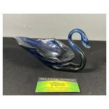 Glass Swan Vase